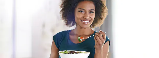 After: lighter meal supporting blood sugar control